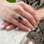 Amethyst Ruby Diamond 14 Karat White Gold Vintage Cocktail Ring