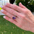 Amethyst Ruby Diamond 14 Karat White Gold Vintage Cocktail Ring