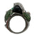 Double Snake Emerald Onyx Diamond Tsavorite Ruby 18KWG Ring