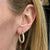 2.00 CTW Diamond In & Out 18 Karat Yellow Gold Hoop Earrings