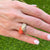 Diamond Coral 18 Karat Yellow Gold Dome Ring