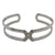 Modern Diamond 18 Karat White Gold Open Cuff Bangle Bracelet