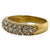 Three Row Pavé Diamond 18 Karat Yellow Gold Wedding Band Ring