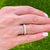 Three Row Pavé Diamond 18 Karat Yellow Gold Wedding Band Ring