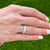 Three Row Pavé Diamond 18 Karat White Gold Band Ring