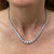 19 CTW Round Brilliant Diamond 14 Karat White Gold Riviera Necklace