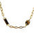 Tiger's Eye 18 Karat Yellow Gold Link Necklace 27 Inches