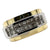 Gents Two Row Diamond 18 Karat Two Tone Gold Band Ring