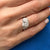 Princess Cut Diamond Three Stone Platinum Engagement Ring GIA