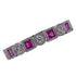 Diamond Ruby 14 Karat White Gold Stackable Wedding Band Ring