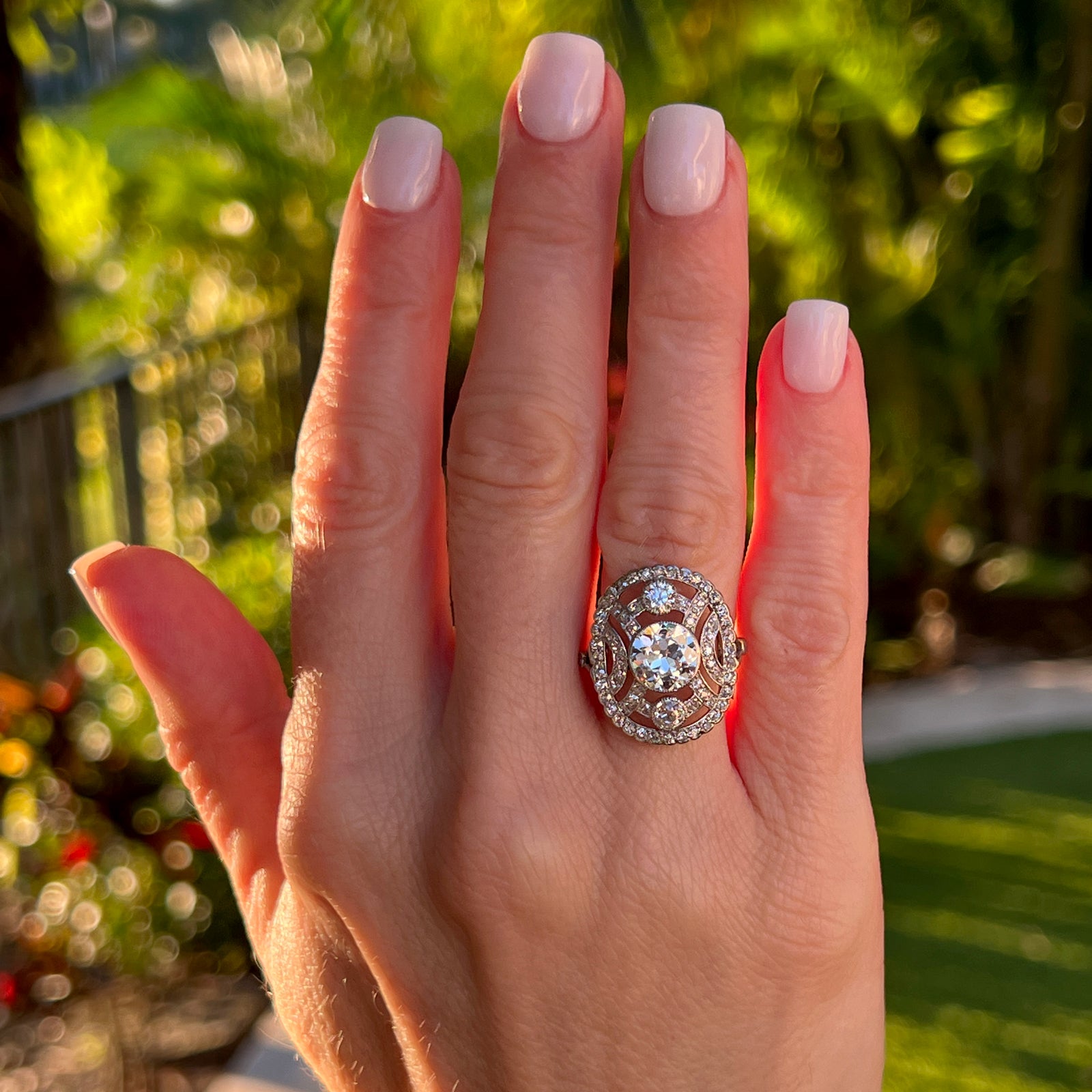 Cartier Boudoir Platinum Diamond Cocktail Ring