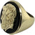 Gents Onyx Diamond 14 Karat Yellow Gold Greek God Vintage Ring