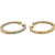 Diamond 14 Karat Yellow Gold In & Out Hoop Earrings