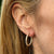 Diamond 14 Karat Yellow Gold In & Out Hoop Earrings