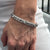 Art Deco Diamond Sapphire Platinum Line Bracelet