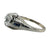 Art Deco Diamond Sapphire Platinum Engagement Ring