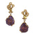 Amethyst Diamond 18 Karat Yellow Gold Drop Earrings