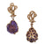 Amethyst Diamond 18 Karat Yellow Gold Drop Earrings