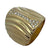 Diamond 18KYG Ribbed Vintage Cigar Band Ring