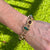 Malachite, Amethyst, Garnet, Citrine 14KYG Vintage Slide Bracelet