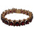 1960's Garnet 14 Karat Yellow Gold Link Vintage Bracelet