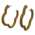 Diamond 18 Karat Yellow Gold Clover Hoop In & Out Earrings