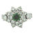 1960's Emerald Diamond Platinum Estate Cocktail Ring
