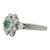 1960's Emerald Diamond Platinum Estate Cocktail Ring
