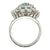 1960's Emerald Diamond Platinum Estate Cocktail Ring