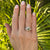 1960's Emerald Diamond Platinum Estate Cocktail Ring