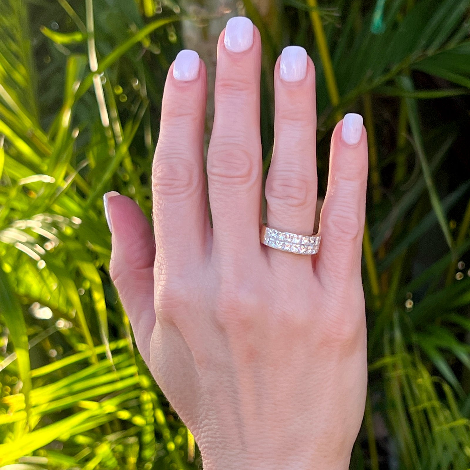 Princess cut diamond band ring Clearance