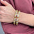 Chimento Diamond Heart Ruby 2 Row Flexible Cuff Bracelet