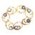 South Sea Pearl Diamond 14 Karat Yellow Gold Open Link Bracelet