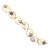 South Sea Pearl Diamond 14 Karat Yellow Gold Open Link Bracelet