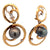 South Sea Pearl Diamond 14 Karat Yellow Gold Circle Drop Earrings