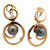 South Sea Pearl Diamond 14 Karat Yellow Gold Circle Drop Earrings