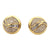 4.50 CTW Round Brilliant Baguette Circular 18 Karat Yellow Gold Earrings