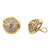 4.50 CTW Round Brilliant Baguette Circular 18 Karat Yellow Gold Earrings