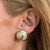 4.50 CTW Round Brilliant Baguette Circular 18 Karat Yellow Gold Earrings