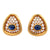 Diamond Sapphire 18 Karat Yellow Gold Earclip Earrings