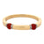 Diamond Carnelian 18 Karat Yellow Gold Square Hinged Bangle Bracelet
