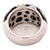 Diamond Enamel 18 Karat White Gold Dome Band Ring