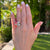 1950's Retro Diamond Ruby Rose Gold Cocktail Ring
