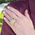 1960's Diamond 18 Karat Two Tone Gold Dome Cocktail Ring
