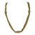 4.32 CTW Diamond 18 Karat Woven Yellow Gold Three Strand Necklace