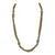 4.32 CTW Diamond 18 Karat Woven Yellow Gold Three Strand Necklace