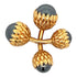 Tiffany & Co. Hematite 18 Karat Yellow Gold Acorn Cufflinks