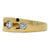 Gents Three Diamond 18 Karat Yellow Gold Wedding Band Ring