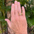 Gents Three Diamond 18 Karat Yellow Gold Wedding Band Ring
