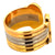 Cartier Trinity Double C Pinky Band Ring 18 Karat Tricolor Gold Size 49